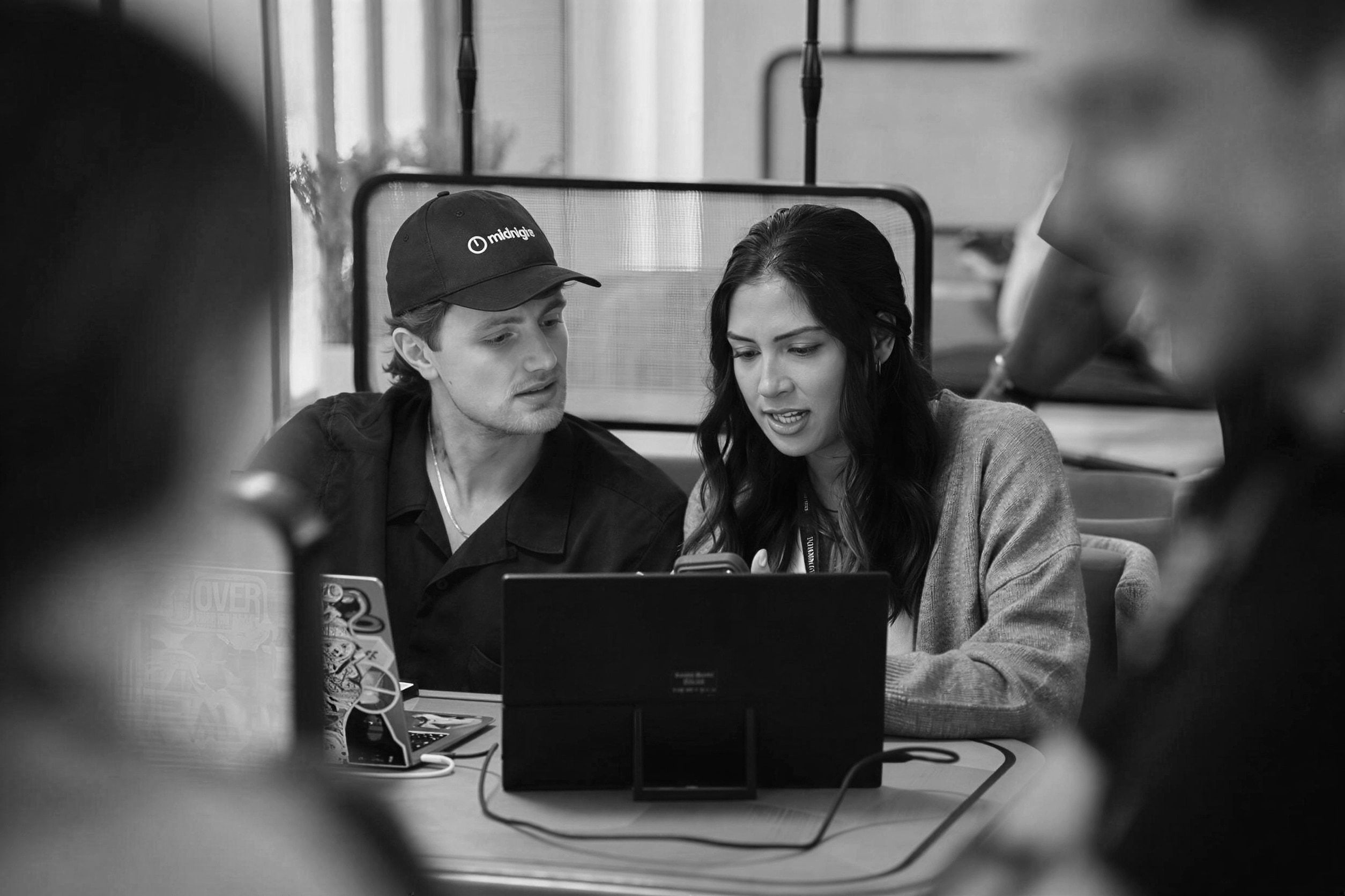 Tom working through a product with a founder at a Build Club session